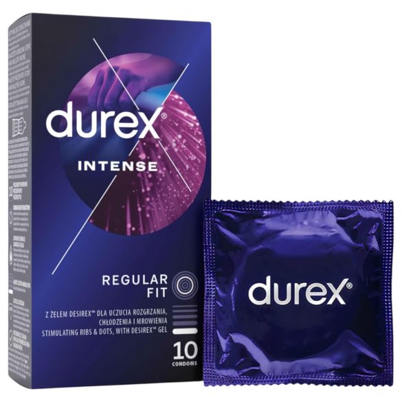 Durex Intense - Ribbade och prickade kondomer (10 st)