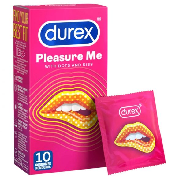 Durex Pleasure Me - ribbad & prickig kondom (10 st)