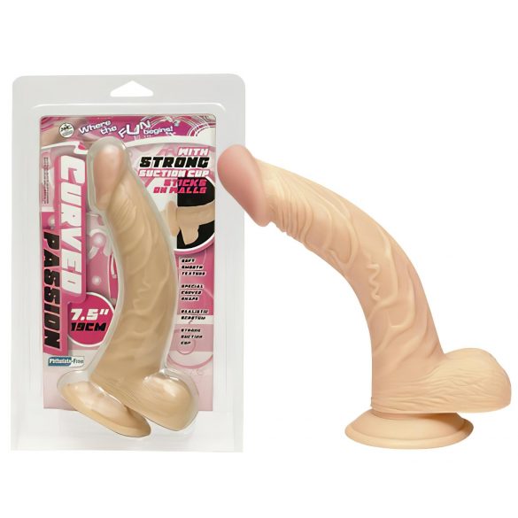 NMC 7.5 - Böjd naturdildo (19 cm)