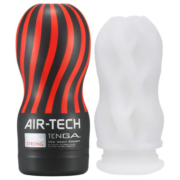 TENGA Air Tech Strong - Återanvändbar masturbator (vit)