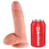 King Cock 7 natur dildo med bollar (18 cm)