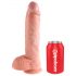 King Cock 25 cm dildo med pung - naturlig