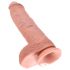 King Cock 25 cm dildo med pung - naturlig