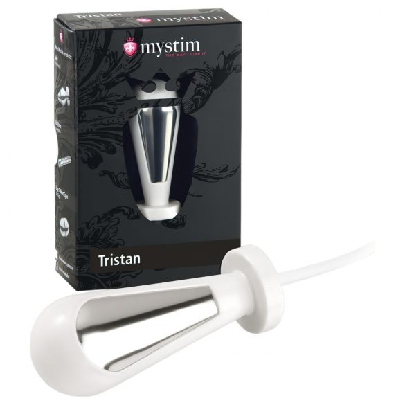 Mystim Tristan - vit elektrokon dildo