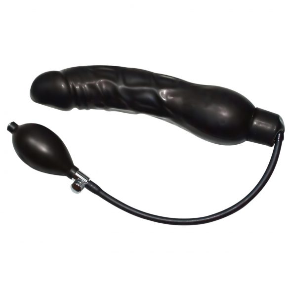 You2Toys - Svart, uppblåsbart latexdildo