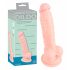 Medicinsk silikon dildo (18 cm) - naturfärg