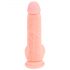 Medicinsk rak silikon dildo (20 cm) - naturfärg