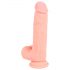 Medicinsk rak silikon dildo (20 cm) - naturfärg