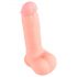 Medicinsk rak silikon dildo (20 cm) - naturfärg