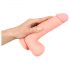 Medicinsk rak silikon dildo (20 cm) - naturfärg