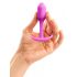 b-vibe Snug Plug 1 - Rosa analplugg med vikt (55g)