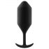 b-vibe Snug Plug 4 - dubbla kulor analdildo (257g) - svart