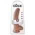 King Cock 9'' Dildo med pung (23 cm) - Brun