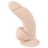 Nature Skin - verklighetstrogen dildo med sugkopp - liten, naturfärg