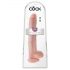 King Cock 14 med pung 35 cm dildo - naturfärg