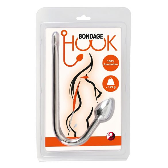 You2Toys - Bondagekrok - aluminium anal krok (179g) - silver