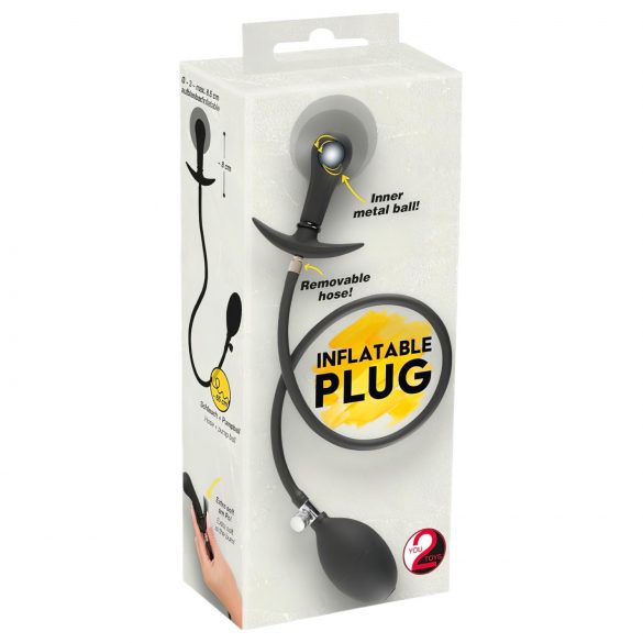 You2Toys - Kulanvändbar, pumpbar analplug (svart)