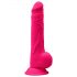 Silexd 9,5: Formbar dildo med sugpropp, kulor - 24 cm (rosa)