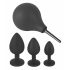 Black Velvet - 4-delad analplug set - svart