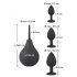 Black Velvet - 4-delad analplug set - svart