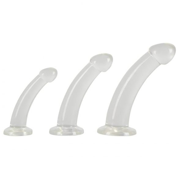 Crystal Clear - Ekollon Analdildo Set - 3 delar (genomskinlig)