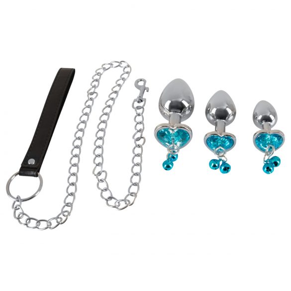 You2Toys - Stjärtpluggset med koppel (silver)