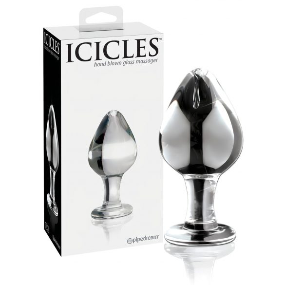 Icicles No. 25 - Konisk, genomskinlig glasanalplugg