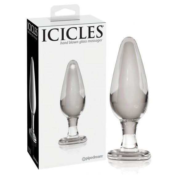 Icicles No. 26 - Glas analplugg, genomskinlig och konisk design