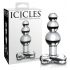 Icicles No. 47 - Trippel pärlglasanalplugg (transparent)