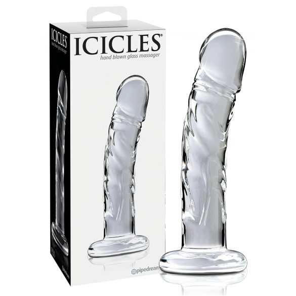 Icicles No. 62 - genomskinlig glaspennis-dildo