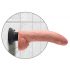 King Cock 9 - böjlig, sugbaserad dildo (26cm) - hudfärgad