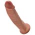 King Cock 9 - sugkopp dildó natur (23cm)