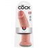 King Cock 10 - stor sugkoppdildo (25cm) - natur