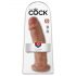 King Cock 10 - Stor sugkopp dildo (25 cm) - Mörk natur