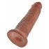 King Cock 10 - Stor sugkopp dildo (25 cm) - Mörk natur