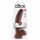 King Cock 9 - realistisk sugkopp dildo med pung (23 cm) - brun