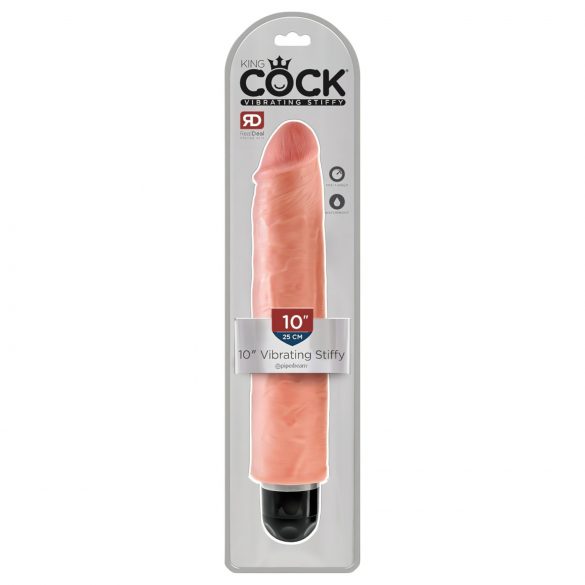 King Cock 10 Stiffy - Vattentät, naturtrogen dildo (25cm)