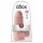 King Cock 9 Chubby - sugproppkuk, med pung (23cm) - naturfärg