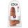 King Cock 9 Chubby - sugkopp, dildo (23 cm) - mörk naturlig