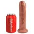 King Cock 7 - realistisk dildo (18cm) - mörk natur