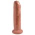 King Cock 7 - realistisk dildo (18cm) - mörk natur