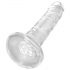 King Cock Clear 6 - Sugklistrad dildo (15 cm)