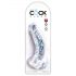 King Cock Clear 7,5 - Sugande dildo med testiklar (19cm)