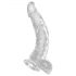 King Cock Clear 7,5 - Sugande dildo med testiklar (19cm)