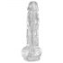 King Cock Clear 20cm - Självhäftande dildo med pung