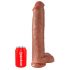 King Cock 15 - jätten dildo (38cm) - mörk natur