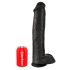 King Cock 38cm sugga dildó, sugga botten, svart