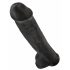 King Cock 38cm sugga dildó, sugga botten, svart