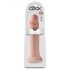 King Cock 14 - Stort sugfotsdildo (36 cm) - Naturfärg