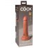 King Cock Elite 6 - Sugande, realistisk dildo med sugpropp (15 cm) - mörk